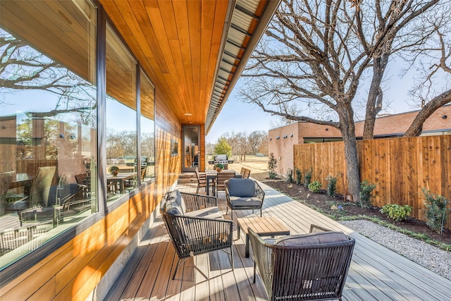 view of wooden terrace