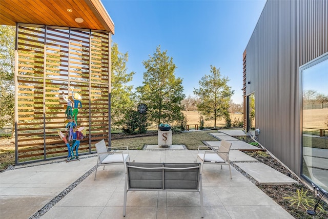 view of patio featuring outdoor lounge area