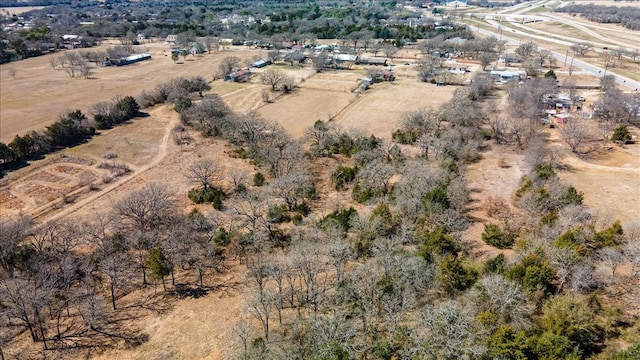 drone / aerial view featuring a rural view