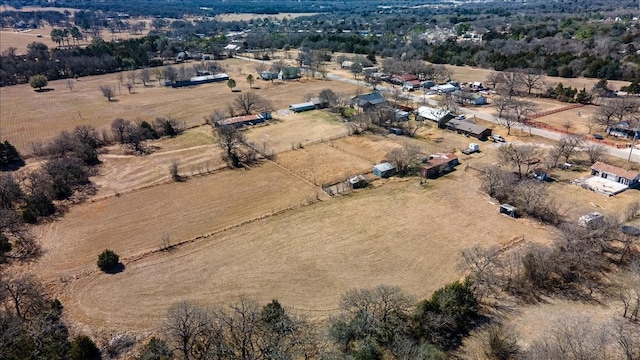 aerial view with a rural view