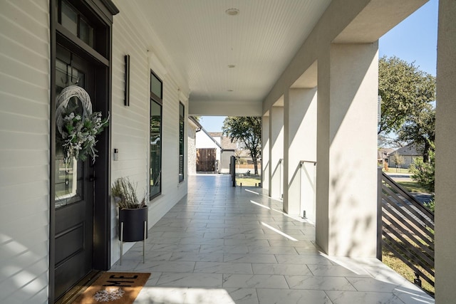 view of patio with covered porch