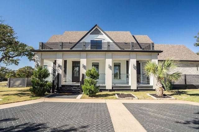 view of front of house with covered porch