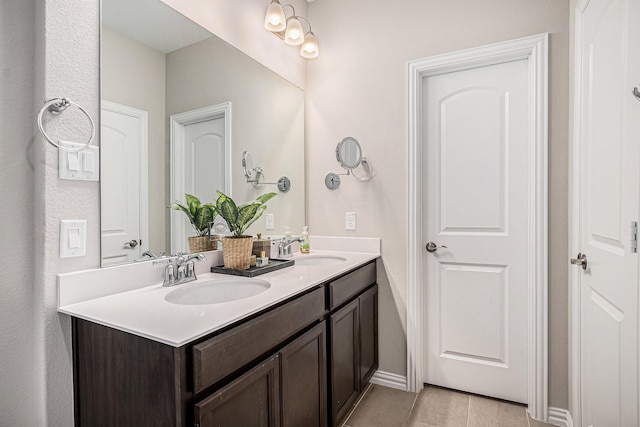 bathroom featuring tile patterned floors and vanity