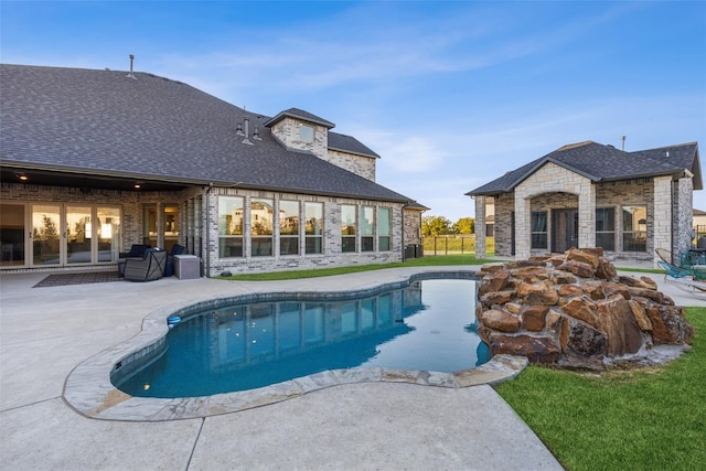 view of pool with a patio area