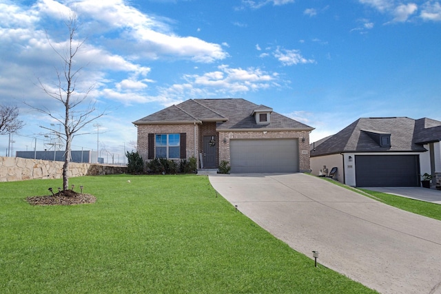 view of front of home with a front yard