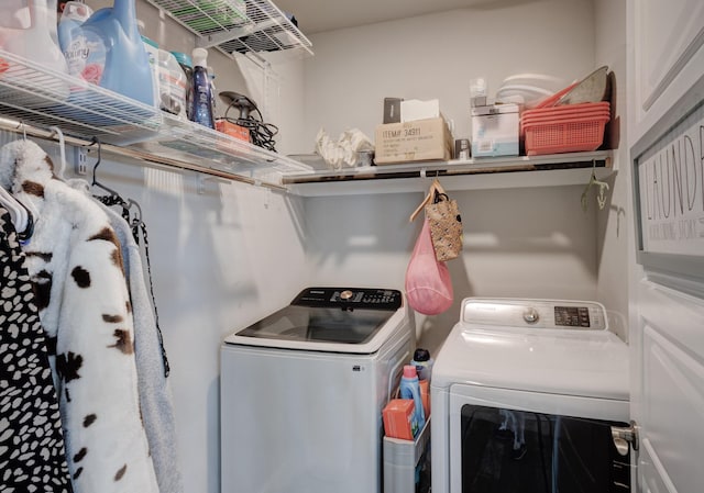 laundry area featuring separate washer and dryer