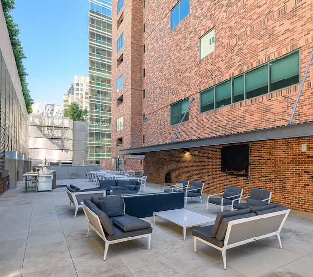 view of patio / terrace with an outdoor hangout area