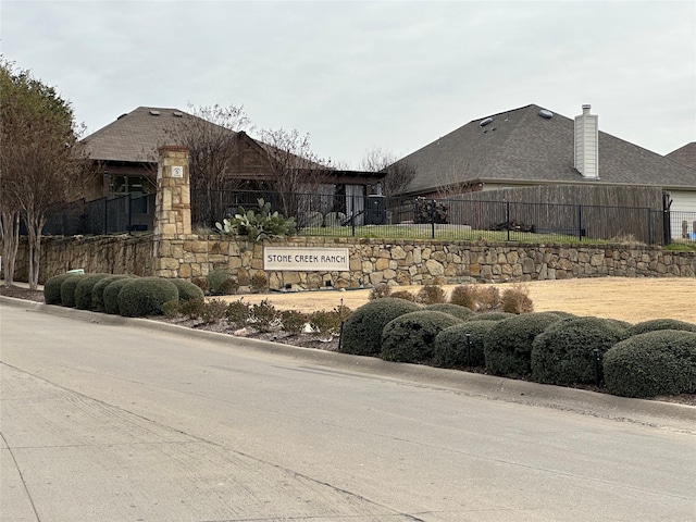 view of community sign