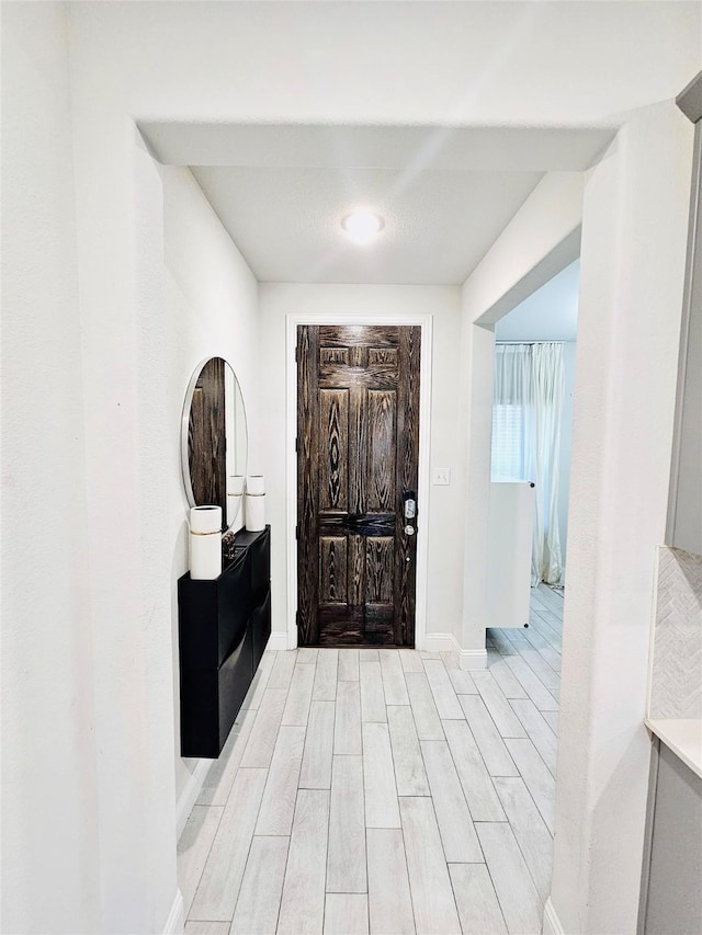 entryway featuring light wood-type flooring