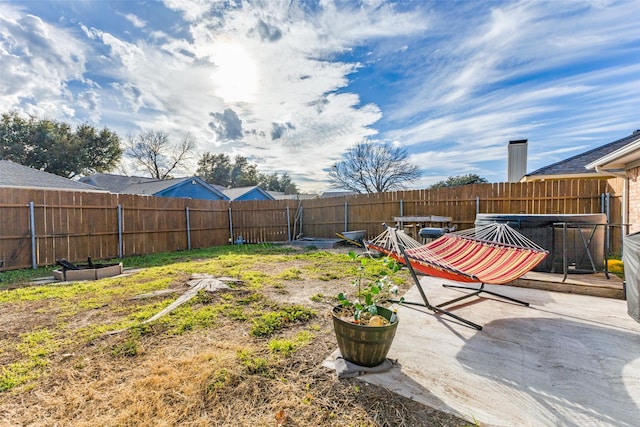 view of yard with a patio area