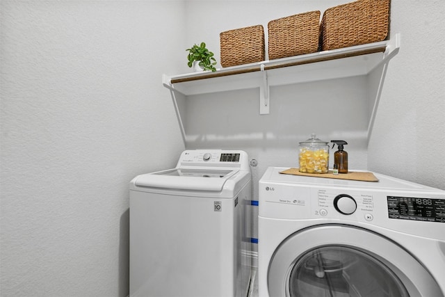 laundry area featuring independent washer and dryer