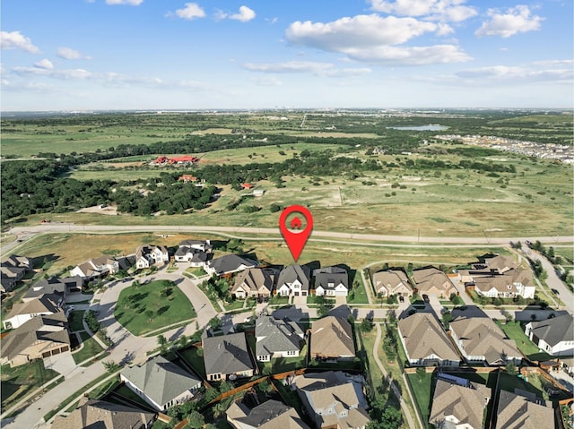 bird's eye view with a residential view