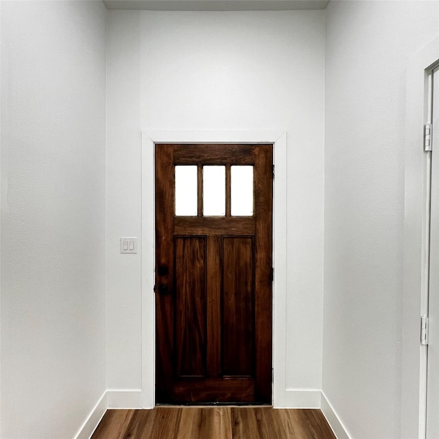 entrance foyer with hardwood / wood-style floors