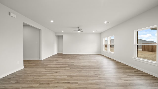 740 Vineyard Way, Forney, TX 75126 - spare room featuring light hardwood / wood-style flooring and ceiling fan