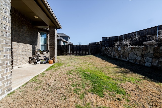 view of yard with a patio