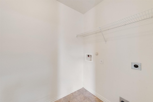 laundry area with washer hookup, gas dryer hookup, and electric dryer hookup