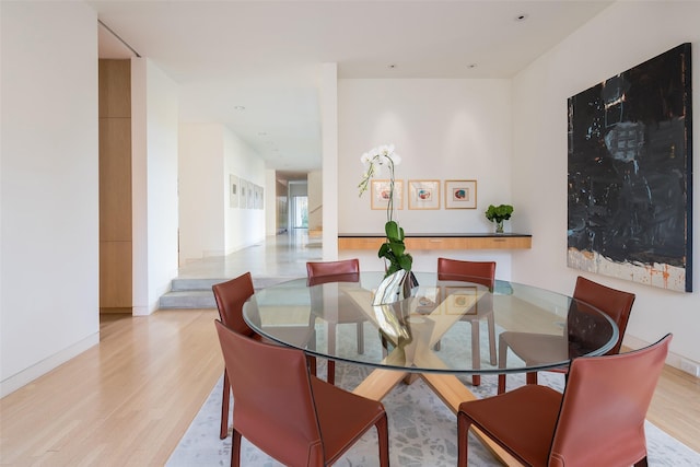 dining room featuring light wood-type flooring