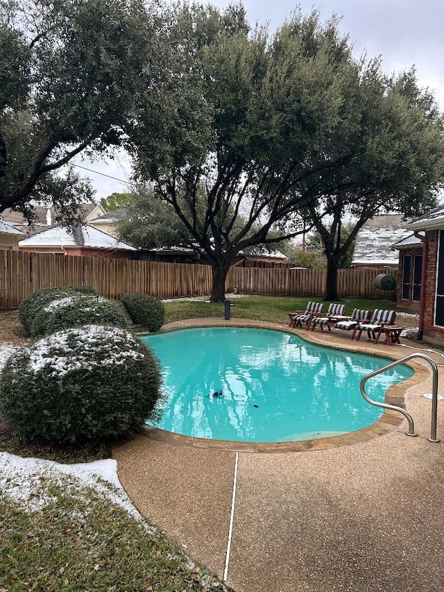 view of pool featuring a patio area