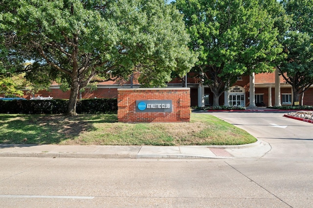 view of community sign