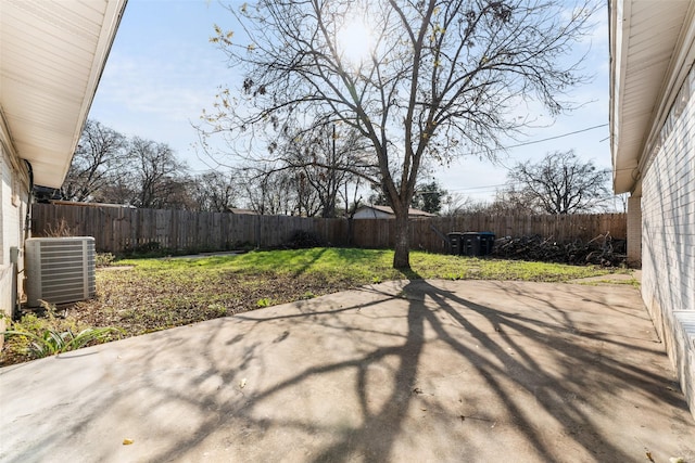 view of patio / terrace with central AC