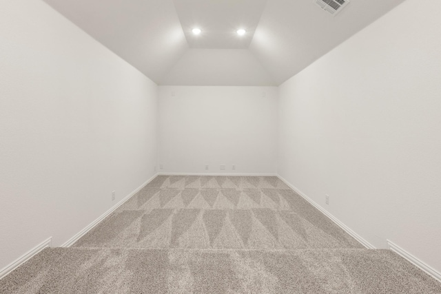 1217 Sylvia St, Desoto, TX 75115 - bonus room featuring light carpet, lofted ceiling, recessed lighting, and baseboards