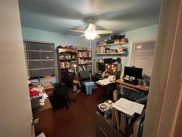 office featuring wood-type flooring