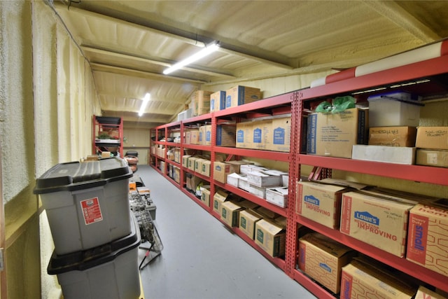 view of storage area