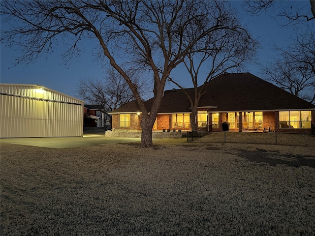 view of back of property