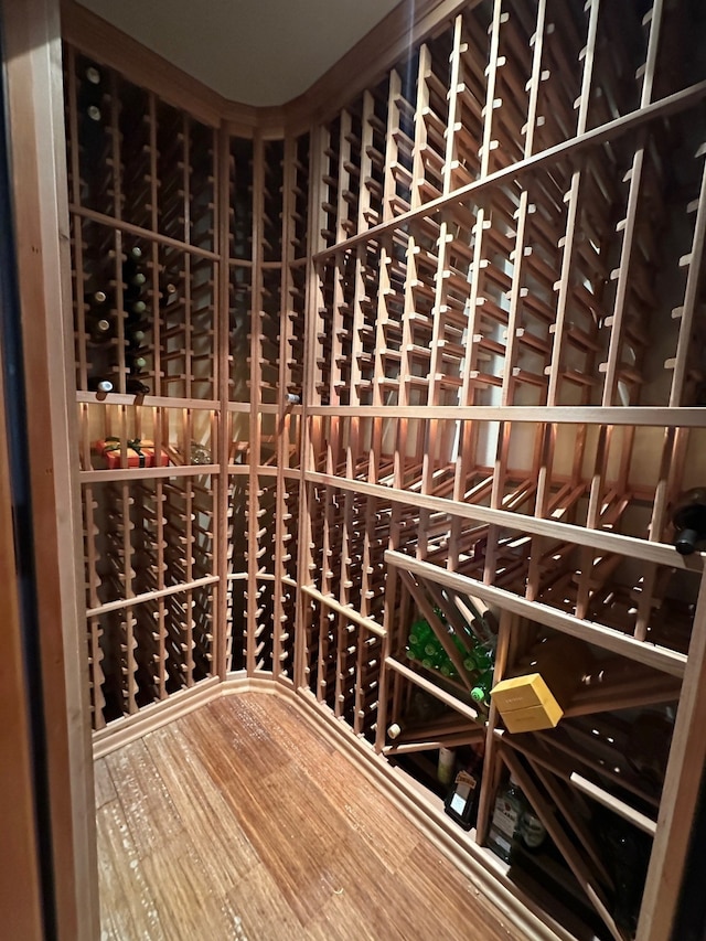 view of wine cellar