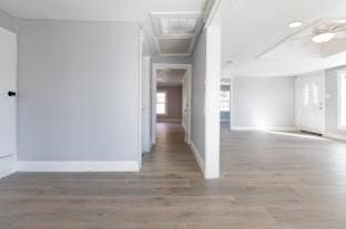 interior space featuring dark hardwood / wood-style flooring