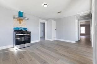 unfurnished living room with hardwood / wood-style floors