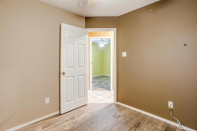 empty room with light wood-type flooring