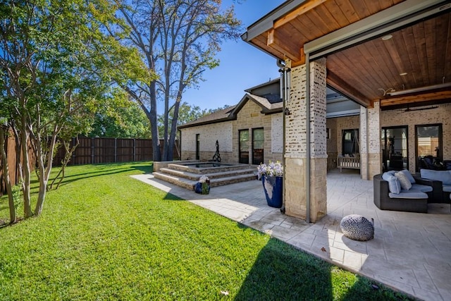 4737 Sugar Mill Rd, Dallas, TX 75244 - view of yard featuring a patio and a fenced backyard