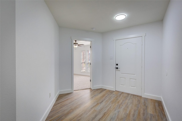 foyer with light hardwood / wood-style flooring