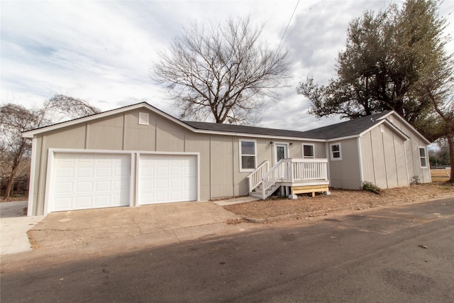 ranch-style house with a garage