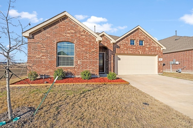 front of property featuring a garage and a front yard