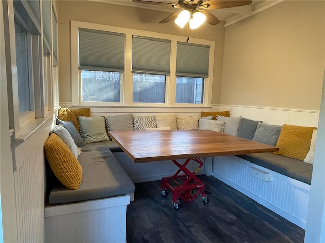 dining room with hardwood / wood-style floors and breakfast area