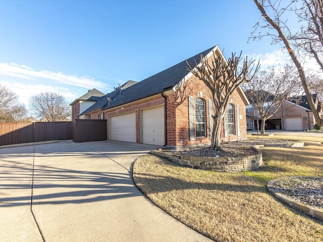 view of home's exterior with a garage