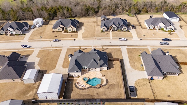 drone / aerial view with a residential view