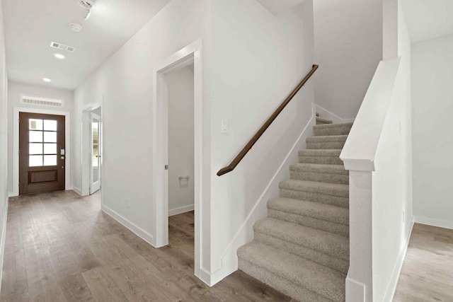 entryway featuring light wood-type flooring