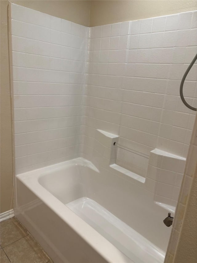 bathroom with shower / bathtub combination and tile patterned floors