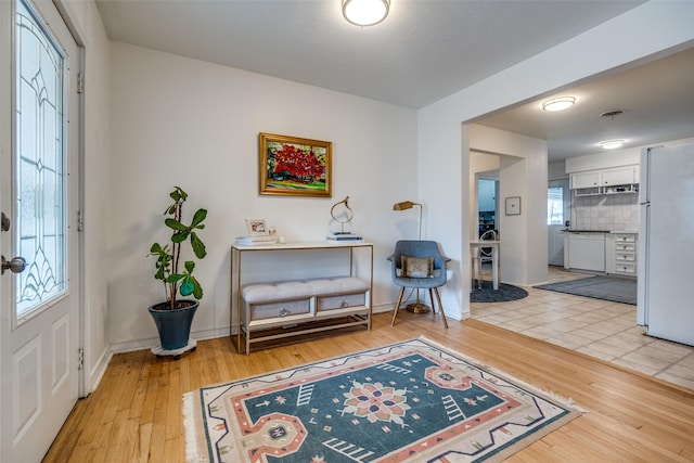 interior space featuring light hardwood / wood-style flooring