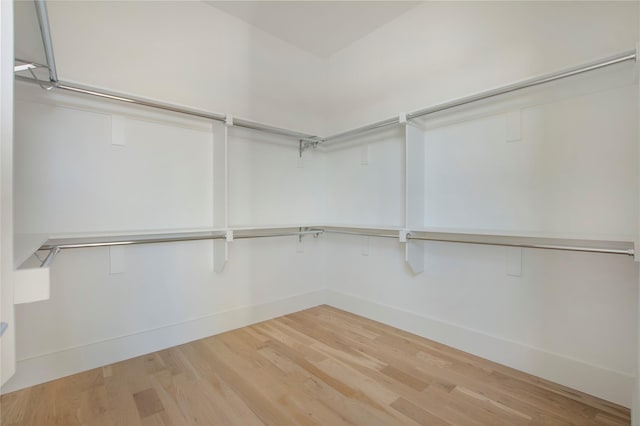 walk in closet featuring hardwood / wood-style floors