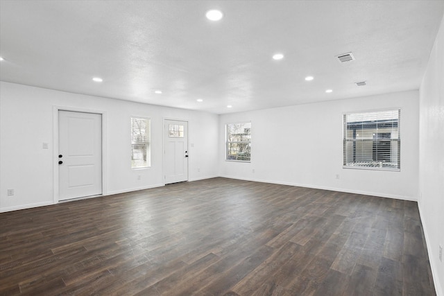 interior space featuring dark wood-type flooring