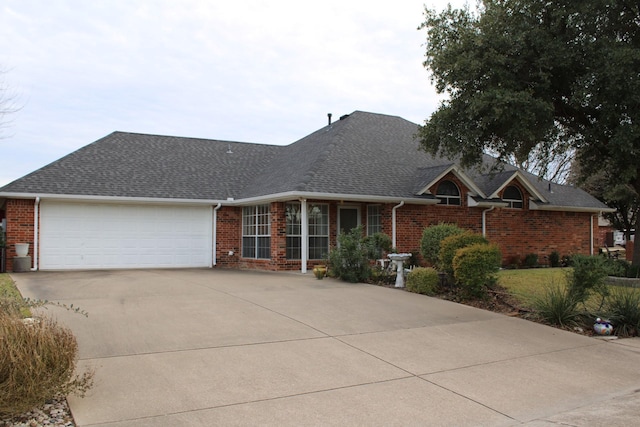 ranch-style home with a garage