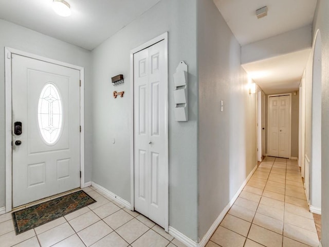 view of tiled entryway