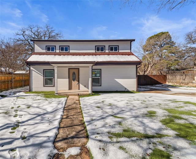 front of property with a porch