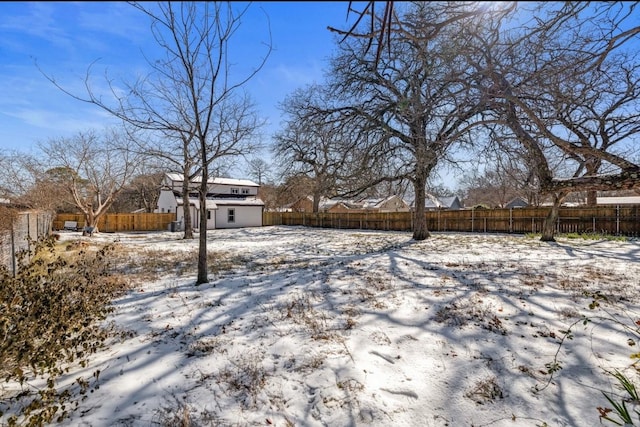 view of snowy yard