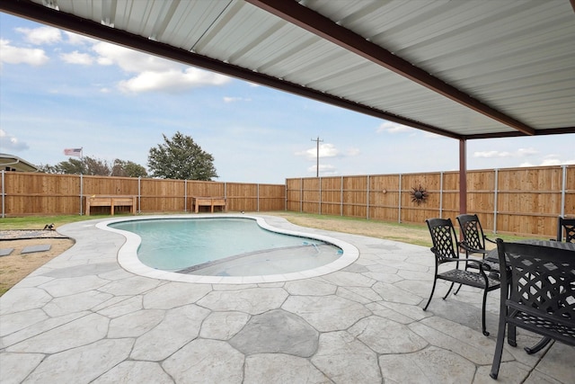 view of pool with a patio