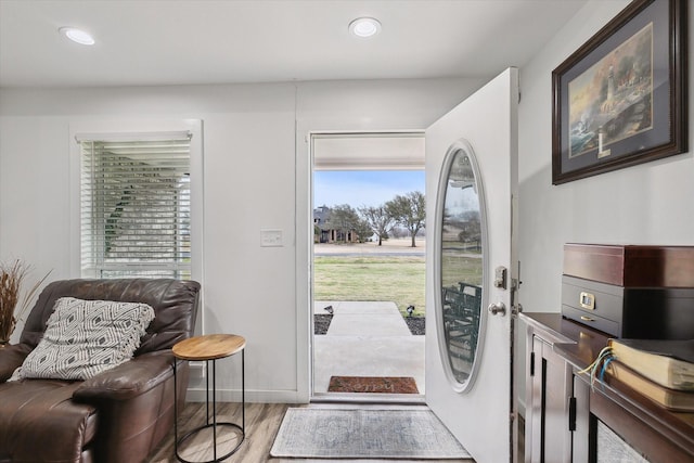 interior space featuring light hardwood / wood-style floors